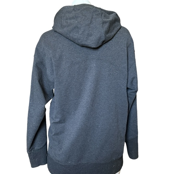 LULULEMON SIZE 4 LIGHT WEIGHT FULL ZIP HOODIE DARK CHARCOAL c14 - Picture 2 of 6